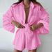 Casual Solid Color Ruffle Shorts & Blouse Two-Piece Set For Women, Flowy Summer Outfit, Relaxed Loungewear, Chic Separates Coordinated Set_ecoleips.com