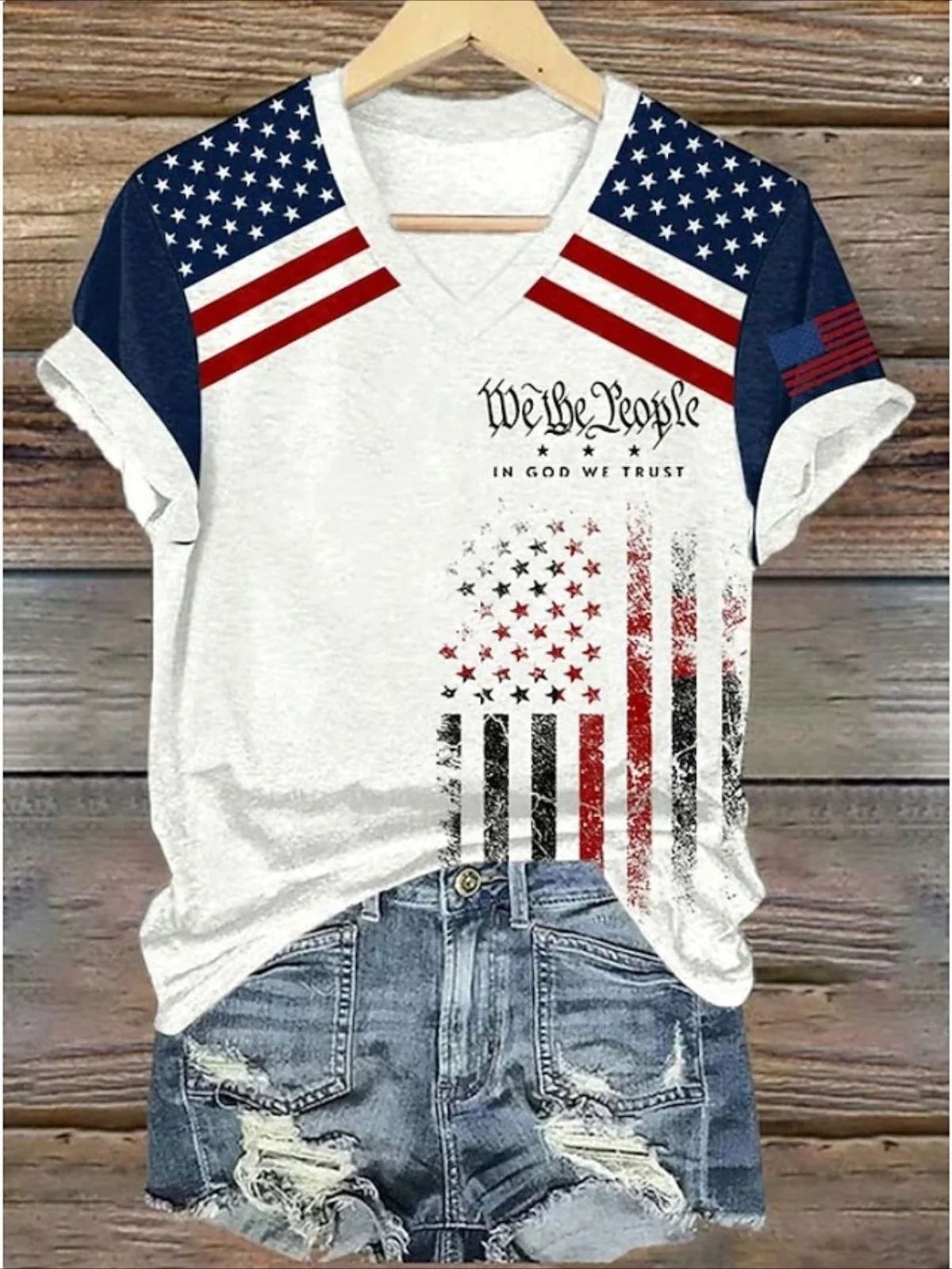 Summer New Arrival Women's Short Sleeve T-Shirt Retro Digital Print Top_ecoleips.com