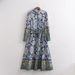 Foreign Trade 2024 European And American Spring New Silk Texture Printed Large Hem Shirt-style Dress For Women 5973_ecoleips.com