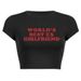 New Y2K European And American Style Letter-printed Crop Top For Summer, Round Neck Pullover, Slim Fit, Raglan Sleeve_ecoleips.com