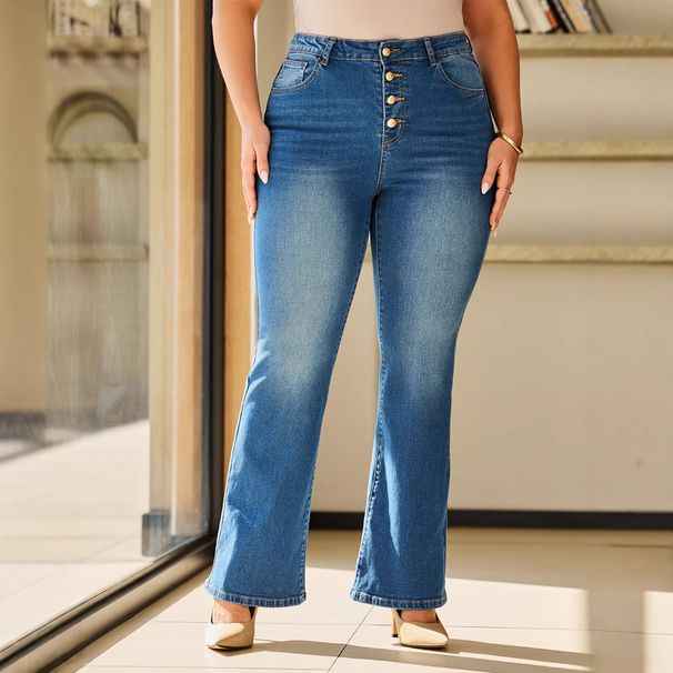 Women's High-Waisted Stretch Jeans – Classic Straight Leg Denim Pants (Black/Blue, Sizes S-XL)_ecoleips.com
