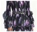 Women's Light Luxury Printed Bell Sleeve Dress European American Style Design Niche Pleated Full Skirt Trendy Cake Skirt_ecoleips.com