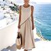 2026 Summer European And American Cross-Border Comfortable Casual Round Neck Sleeveless A-Line Dress, Loose Mid-Length_ecoleips.com