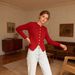 Women's Casual Cardigan Sweater – Soft Polar Fleece, Relaxed Fit, Round Neck Button-Up (Silver/Red), Xs-Xxl_ecoleips.com