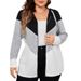 Stylish Striped Loose Cardigan Jacket – Color Block Casual Open Front Coat, Lightweight & Comfortable For Women_ecoleips.com