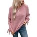 Lace-Up Bow Pullover Autumn Winter Cross-Border Sweater Loose Casual Long Sleeve Knitted European And American Women's_ecoleips.com