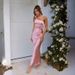 Spring/Summer 2026 Women's European American Style One-Shoulder Sexy Dress Fitted Waist Regular Thickness_ecoleips.com