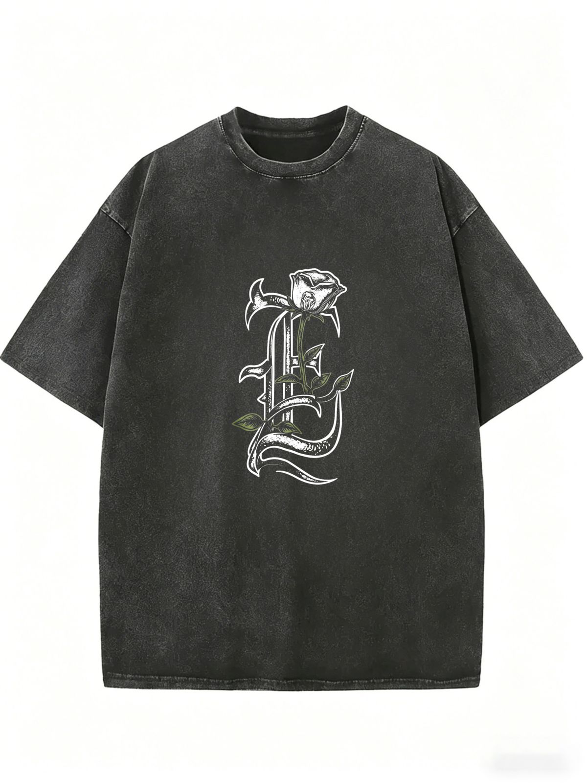 Casual Washed Crew Neck T-Shirt, Oversized Relaxed Fit Top For Daily Commute And Weekend Leisure_ecoleips.com