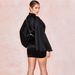 2026 Spring Cross-Border Solid Color Lantern Bodycon Women's Long Sleeve Irregular Dress European And American Style_ecoleips.com