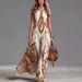 2026 New Product For Foreign Trade Independent Sites: Vintage Bohemian Style Backless Printed Chiffon Slit Long_ecoleips.com