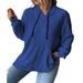 Autumn/Winter Women's Casual Jacquard Patchwork Baggage Hoodie In Large Size With Loose Fit_ecoleips.com