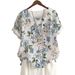 2025 Summer Retro Fashion Printed Loose Casual Shirt Top, Suitable For Casual Or Vacation Ladies' Beachwear_ecoleips.com