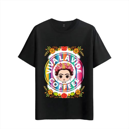 Women's T-Shirts T-shirt Muscle Freaks Frida Folk Style Colorful Art_ecoleips.com