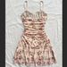 Retro Maple Leaf Print Women's Dress Ruffled Detail for Valentine's Day Wedding Season Vacation Back to School Cross Border E Commerce_ecoleips.com