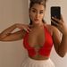 Cross-Border Summer New European And American Women's Fashion Sexy Deep V Neck Halter Tie Crop Top Low-Cut Camisole_ecoleips.com