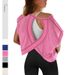 2025 New Women's Back Sports Yoga T-shirt Loose, Casual, Breathable_ecoleips.com