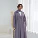 Women's Clothing Modest Abaya Dress V-Neck Abaya & Scarf Set – Flowy Polyester Maxi Dress With Matching Shawl ( Modest Fashion, Travel & Urban Wear)_ecoleips.com