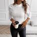 Women's Clothing Women's Base Layer Top Button Knit Casual Sweatshirt For Spring Autumn Formal And Casual Wear_ecoleips.com
