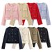 Women's Clothing New Autumn And Winter High End Round Neck Short Jacket For Women_ecoleips.com