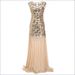 Inspired Plus Size Sequin Flapper Dress – Vintage Gatsby Party Gown, Elegant Long Evening Dress For Women_ecoleips.com