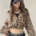 Women's Leopard Print Hooded Zip Up Jacket Long Sleeved Plush Sweatshirt Comfortable Outerwear Fashionable Streetwear_ecoleips.com