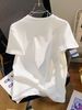 Women's Casual Short Sleeve T-Shirt Round Neck Heart Shaped Sequined Pattern New Summer Top_ecoleips.com