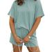 Women's Clothing Summer Leisure Fashion Striped New Round Neck Women's Clothing_ecoleips.com