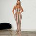 041770Freet 2025 Summer New Crop Backless Color Woven Tube Top Dress Set For Women_ecoleips.com