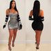 Women's Clothing Fashion women's hot diamond sexy belt gloves long dress_ecoleips.com