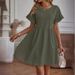 European And American Women's Fashion Foreign Trade Independent Site New Elegant Round-neck Loose_ecoleips.com