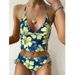 Women's Clothing New Swimsuit Women's Sexy Printed High Waist Bikini Split Swimsuit Bikini_ecoleips.com