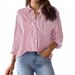 Women's Classic Striped Shirt Long Sleeved Button down Collared Office Work Top with Cuffs_ecoleips.com