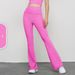 Women's High-Waisted Flared Yoga Pants Stretchy Comfortable for Pilates Workout And Lounge Tummy Control Breathable Fabric_ecoleips.com