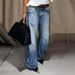 Women's Vintage Washed Denim Wide Leg Jeans Casual Stretch Cotton Fashionable Spring/Autumn Office Lady Style_ecoleips.com