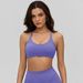 Women Thin Criss Cross Back Padded Sports Bra Low Impact Soft Yoga Workout Bra For Running Gym Daily Lounge_ecoleips.com