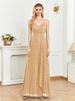 Women's Clothing V Neck Sequined A Line Evening Dress For Women Style Halter Neck Bridesmaids Parties Weddings_ecoleips.com