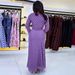 Spring Fashion Women's Long Sleeve Printed Dress American Style Waist Cinching Slanted Neck Design For Date Party_ecoleips.com