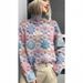 Women's Abstract Print Turtleneck Sweater Casual Cape Coat For Christmas_ecoleips.com