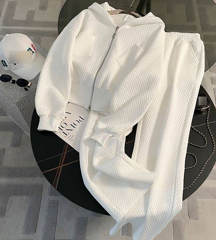 Korean Style Women's Hooded Sweatshirt & Wide Leg Pants Set - Loose Fit, Slimming, Casual & Stylish Outfit For Spring & Autumn_ecoleips.com