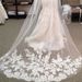 Women's Clothing Romantic Lace Appliqué Soft Tulle Bridal Veil 3 Meters Long Extra Long White Women's Wedding Party Wear_ecoleips.com