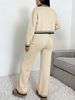 Loose V Neck Knit Cardigan Suit, Soft Skin-friendly Outfit_ecoleips.com