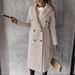 Women's Spring 2026 New Coat Versatile Woolen Overcoat Solid Color Long Sleeve Double-Breasted With_ecoleips.com