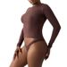 Women's Slim Fit Cotton Jersey Long Sleeve T-Shirt - Stretchy, Breathable & Moisture-Wicking - Round Neck Casual Top For Work & Daily Wear_ecoleips.com
