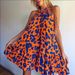 Women's Clothing Sleeveless Printed Lace Up Dress_ecoleips.com