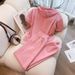 Women's Clothing Pink sports suit for women summer 2023 new high-end fashion versatile loose short-sleeved two-piece suit_ecoleips.com