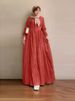 Muslim Women's Clothing Middle Eastern Retro Puff Sleeve Robe Spring And Autumn New Solid Color Fashion Elegant_ecoleips.com