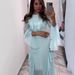 Modest Abaya Dress Women's Clothing Elegant Hollow-Out Mesh One-Shoulder Summer Dress – Breathable & Stylish For Women_ecoleips.com