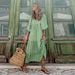 Women's Clothing Plus Size Women's Geometric Collage Puff Sleeve Dress Autumn Street Bombing Fashionable Casual Dress_ecoleips.com
