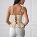 Women's Clothing Floral Irregular Camisole Women's Sexy Backless Tie Fishtail Bustier Style Spring Summer Ruffle Ins_ecoleips.com