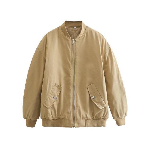 Winter Streetwear Baseball Jacket Women's Loose Bomber Coat Fashion Outerwear Polyester Cotton Filled With Multiple Colors XS-XL_ecoleips.com